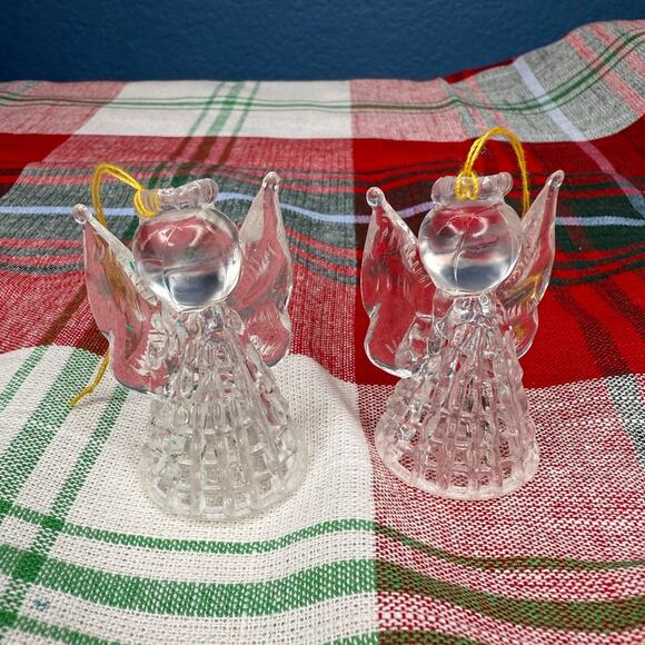 Vintage Ornaments Acrylic Angel Ornaments Set of Two - Picture 3 of 3
